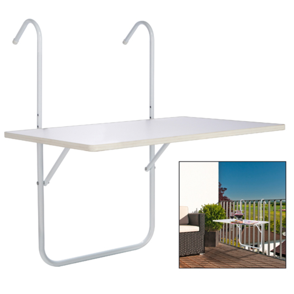 Balkonový stolek závěsný skládací 60 x 40 cm