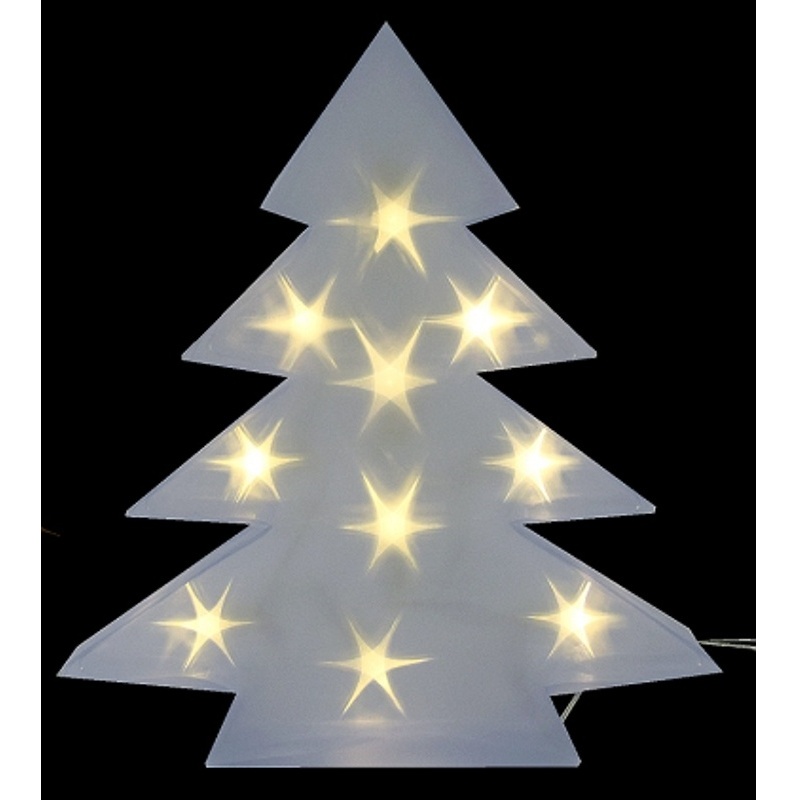 Světelná dekorace PVC strom 40 cm 10 LED na baterie studené světlo