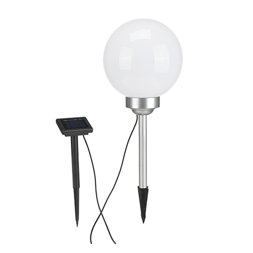 LED solární zápich koule 20 cm, výška 51 cm teplé rotující světlo