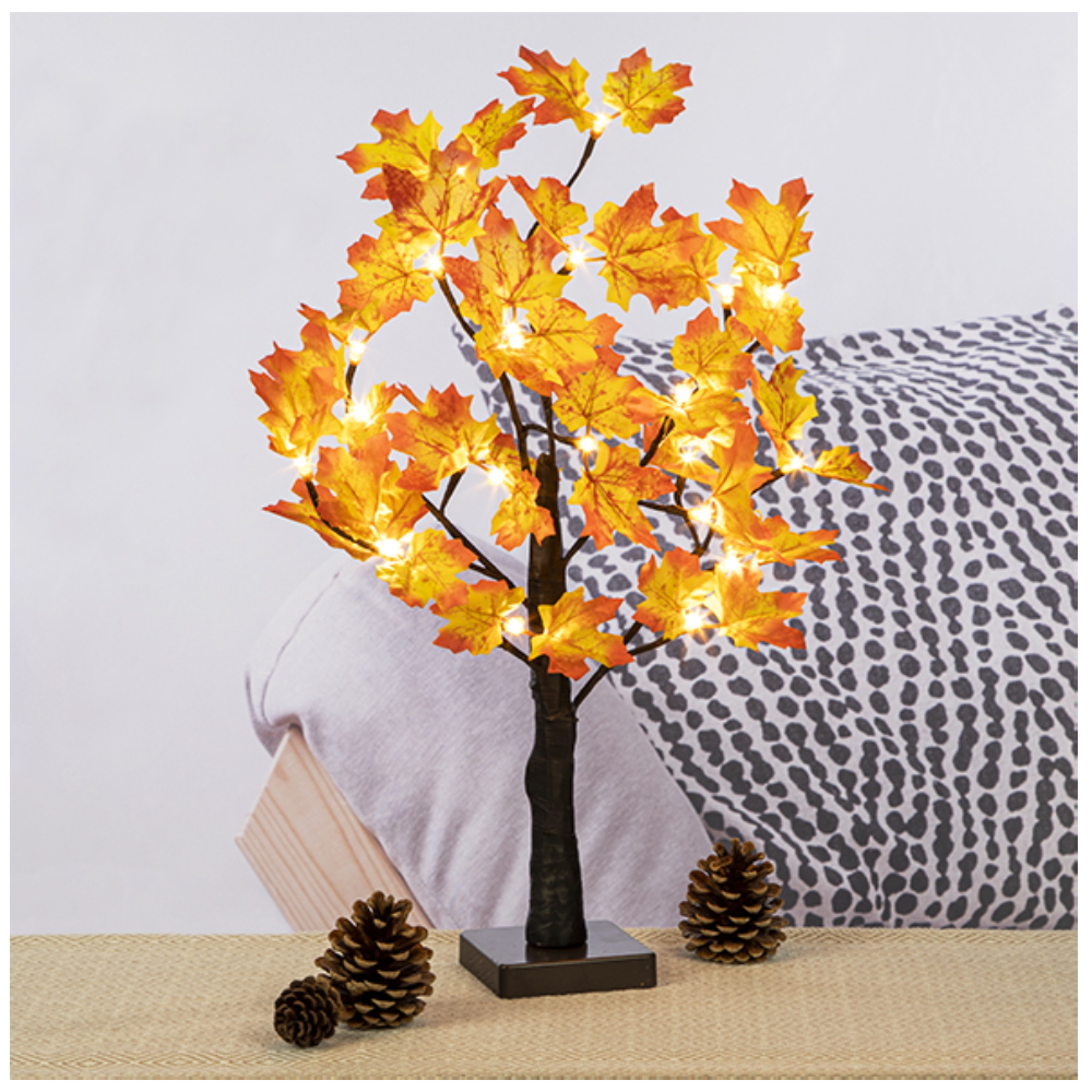 LED světelný podzimní strom 60 cm na baterie teplé světlo