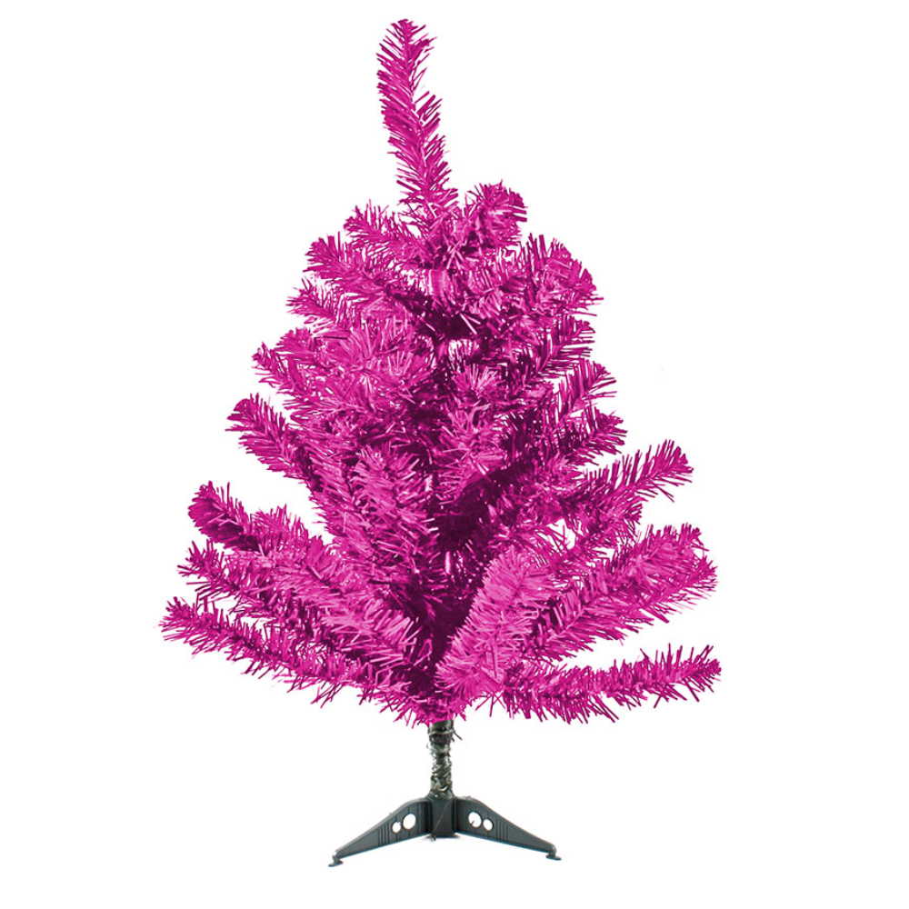 Umělý vánoční stromek 60 cm lila s plastovým stojanem