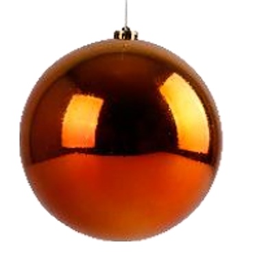 Jumbo velká vánoční ozdoba 25 cm oranžová